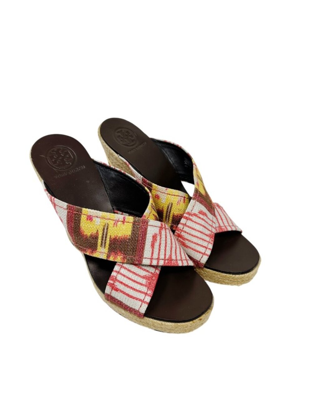Tory Burch Kristen Espadrille Wedge Sandals Multicolor Size 9M